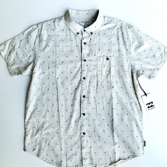 Billabong All Day Jacquard Short Sleeve Shirt NWT - Picture 5 of 9